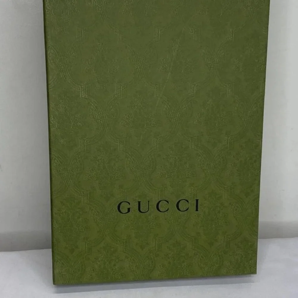 Gucci Womens Sandals Pistachio Green Size 7 Charlotte Nappa GG Buckle Heeled - Picture 9 of 13